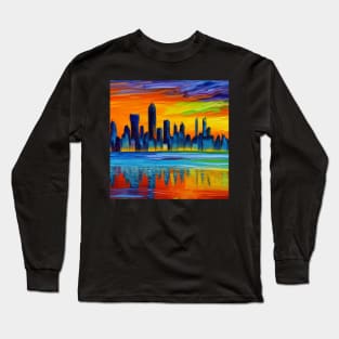 Sunset Serenade: City on the Ocean Long Sleeve T-Shirt